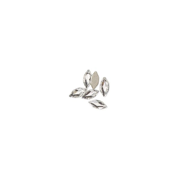 Flat back 6pk crystal foil back, Crystal Passions® 4x1.8mm marquise jewel 2201 image number 0