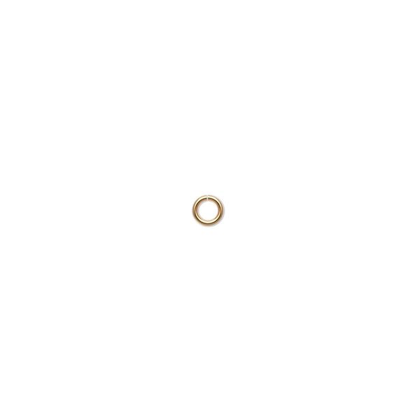 Jump ring, 14Kt gold-filled, 3.3mm round, 2mm inside diameter, 22 gauge. Sold per pkg of 20. image number 0