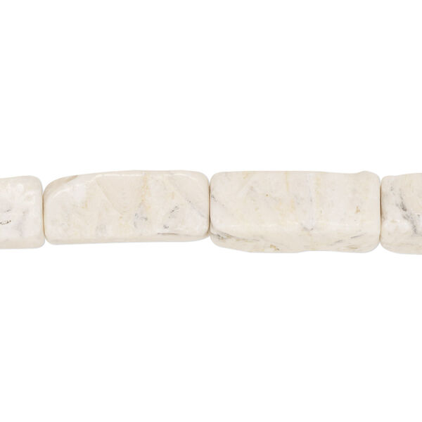 Riverstone 1pkg1, square tube bead natural D grade, 15 inch 14x7mm-18x8mm image number 0