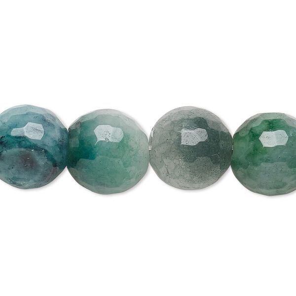Malaysia "jade" 1pkg1, faceted round bead 15 inch 12-13mm image number 0