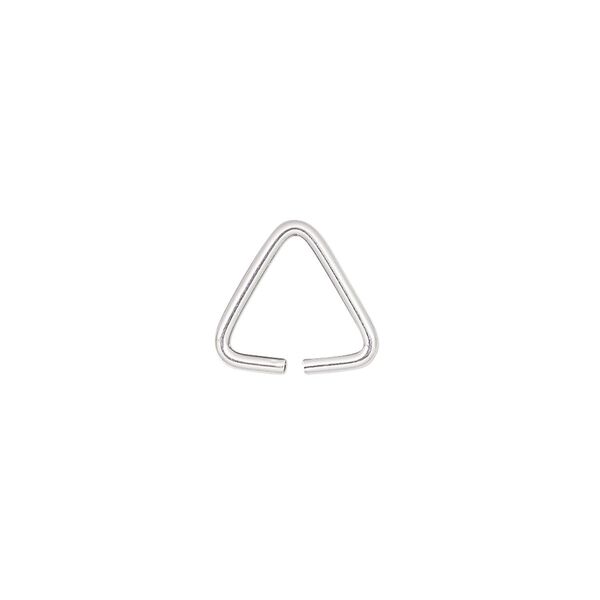 Jump ring, sterling silver, 12mm triangle, 8.8mm inside diameter, 16 gauge. Sold per pkg of 4. image number 0