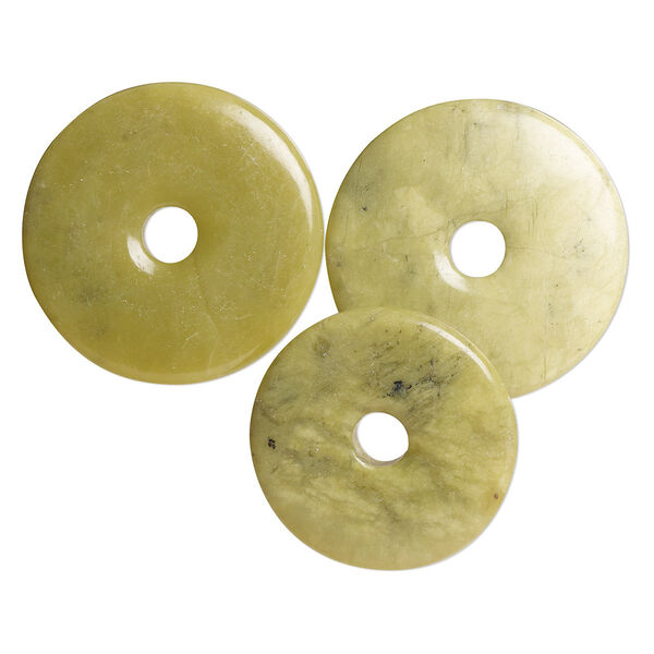 Olive new "jade" 1pkg3, donut focal natural C grade, mix 40-45mm image number 0