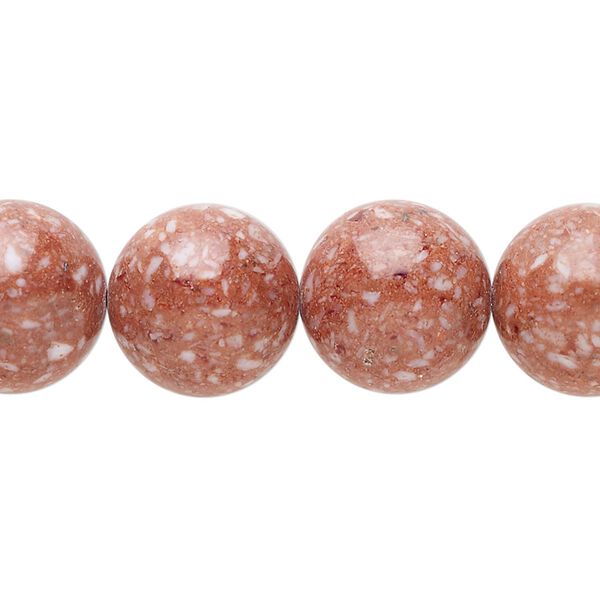 Multi-gemstone / mother-of-pearl shell / resin 1pkg1, round bead 15 inch 13-15mm image number 0