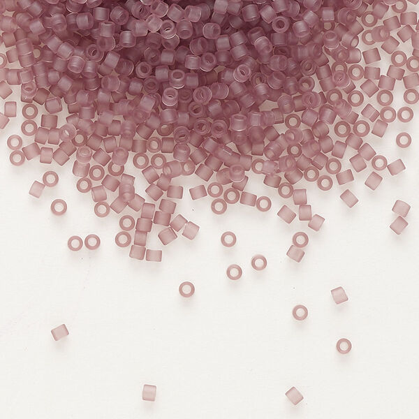 Seed bead, Delica®, glass, pkg/250g, #11 round, translucent matte smoky amethyst (DB-0765). image number 0