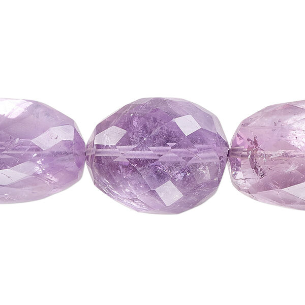 Amethyst 1pkg1, hand-faceted nugget bead natural 15.5-16 inch large image number 0