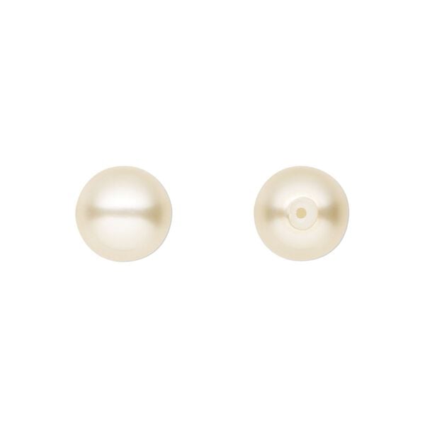 Pearl 50pk cream, Preciosa Czech crystal 10mm half-drilled round image number 0
