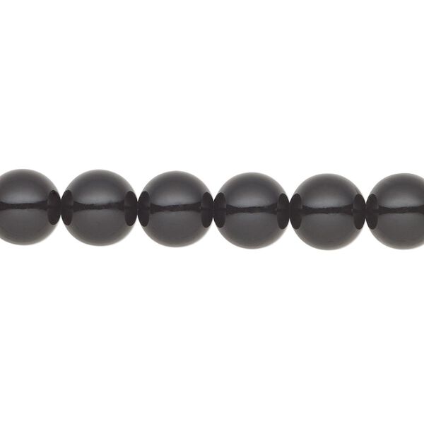 Pearl 100pk magic black, Preciosa Czech crystal 8mm round image number 0