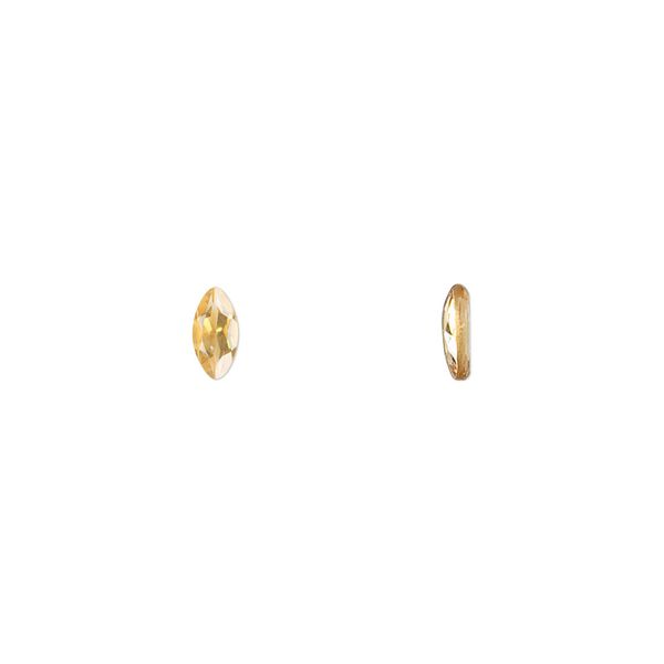 Citrine 1pkg2, hand-cut faceted marquise gem 6x3mm image number 0