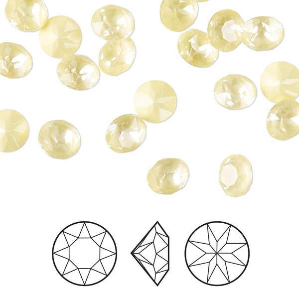 Chaton 288pk crystal soft yellow ignite, Swarovski® 6.14 to 6.32mm XIRIUS round SS29 1088 image number 0
