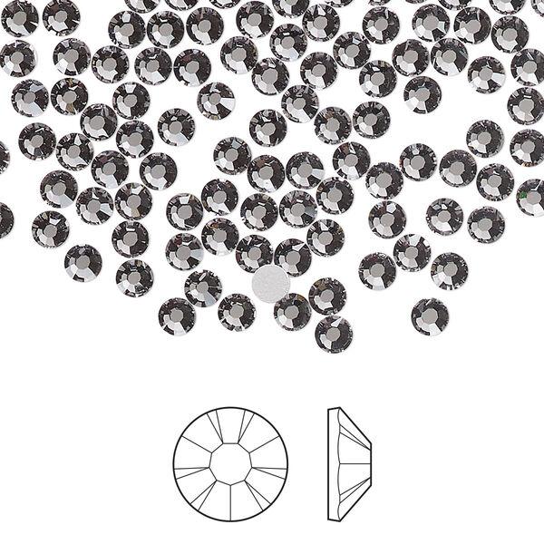 Flat back 1pkg1440, lilac ash foil back Preciosa MAXIMA Czech crystal rhinestone 3-3.2mm chaton rose round SS12 image number 0