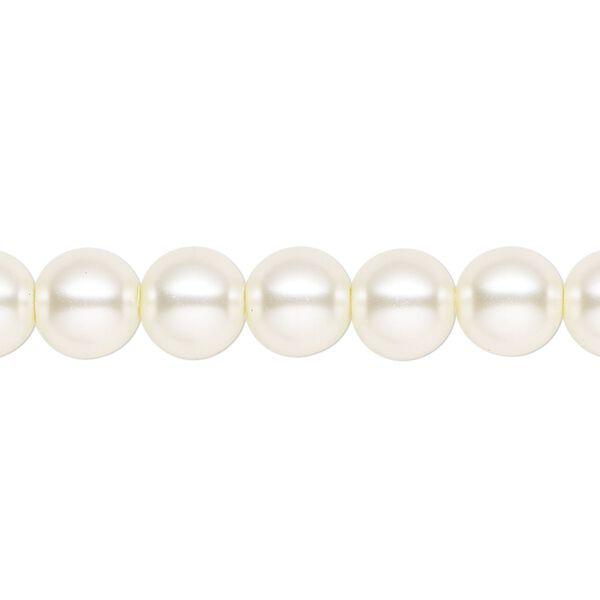 Pearl 2pk cream, Celestial Crystal® 8mm round 15.5-16 inch image number 0