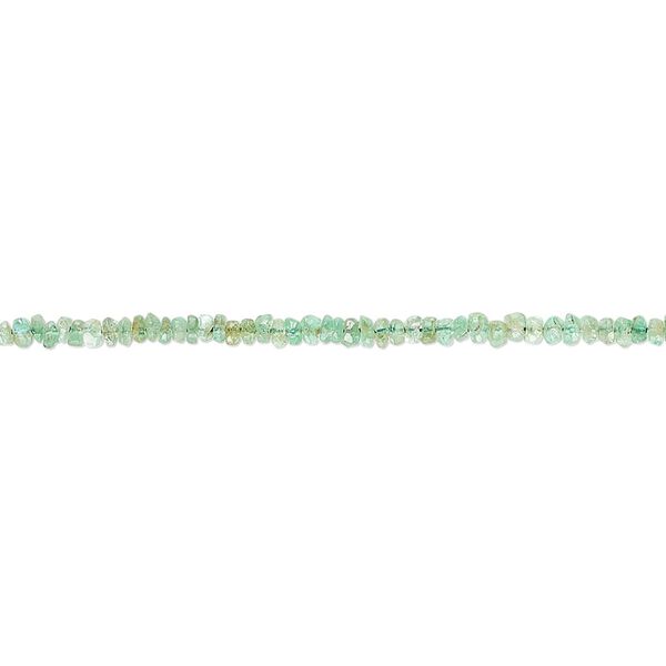 Emerald 1pkg1, hand-cut faceted rondelle bead 5 inch 2x1mm-2x2mm image number 0