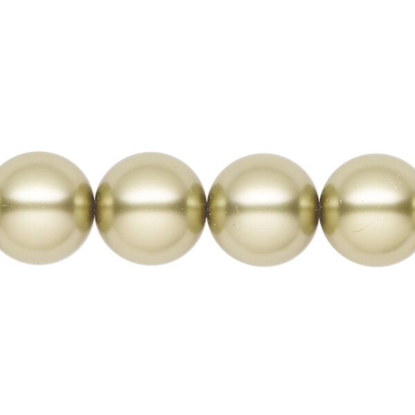 Pearl 30pk light green, Preciosa Czech crystal 12mm round image number 0