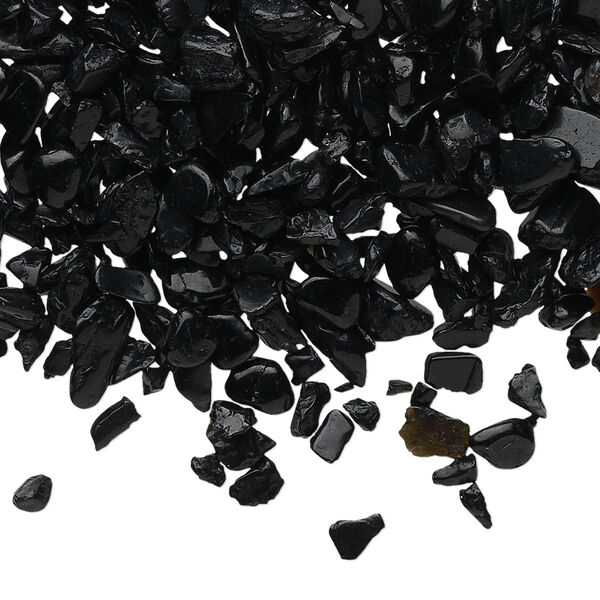 Black tourmaline 1pkg1, undrilled inlay chip natural 50g mini image number 0