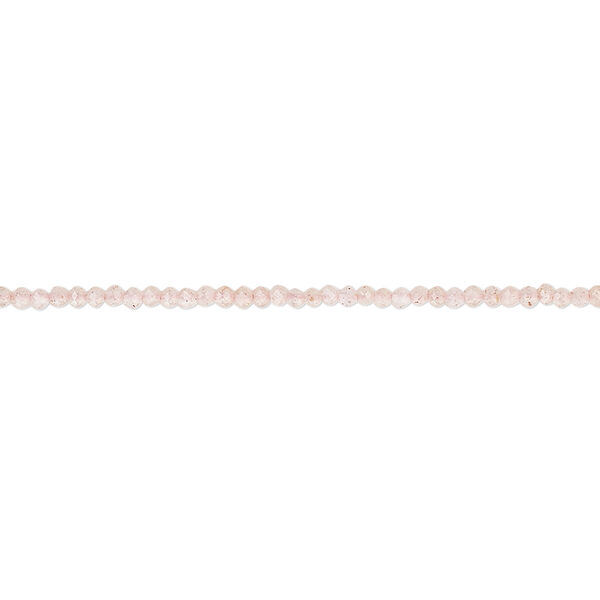 Pink flake moonstone 1pkg1, hand-cut faceted round bead natural B grade, 15.5-16 inch 1.5mm image number 0