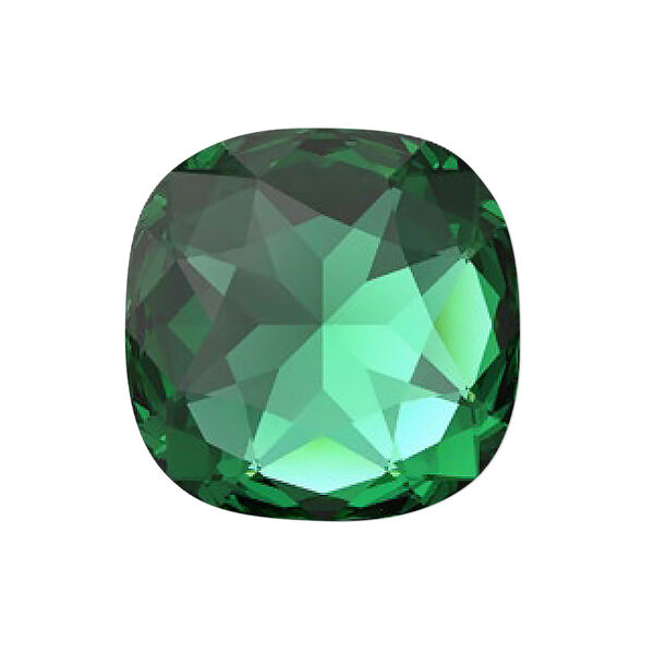 Fancy stone 24pk majestic green foil back, Swarovski® 27mm cushion 4487 image number 0