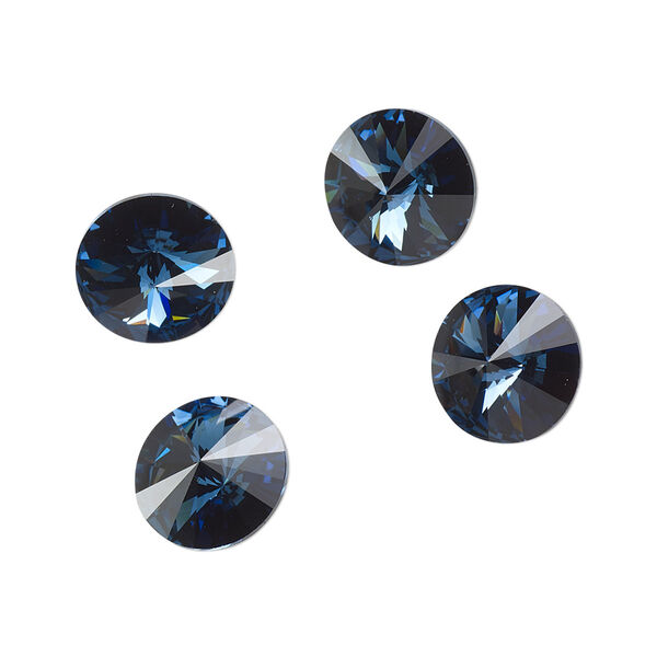 Chaton 48pk Montana foil back, Crystal Passions® 10.54-10.91mm rivoli SS47 1122 image number 0