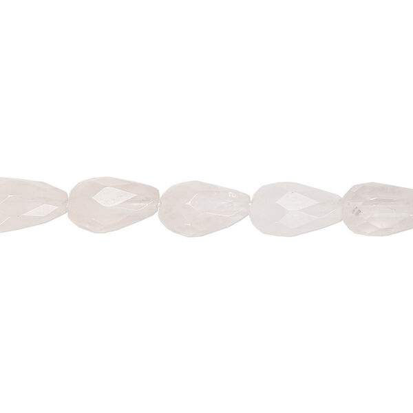 Rose quartz 1pkg1, faceted teardrop bead natural 15.5-16 inch 10x7mm image number 0
