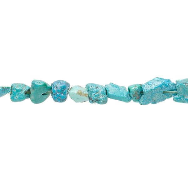 Turquoise 1pkg1, nugget bead 15 inch mini image number 0