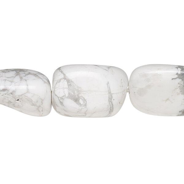Howlite 1pkg1, tumbled nugget bead natural 15.5-16 inch medium image number 0