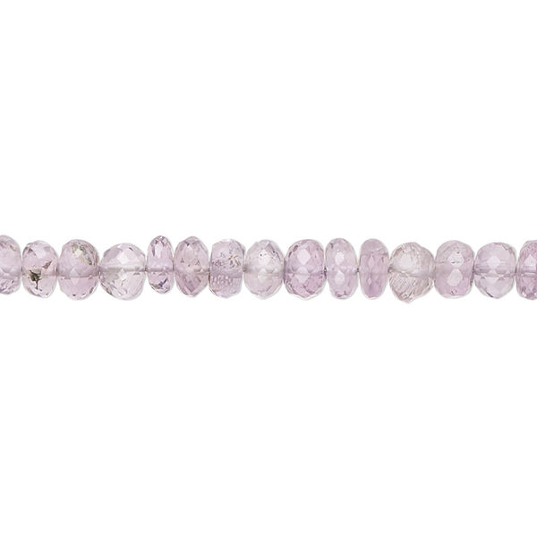 Lavender amethyst 1pkg1, hand-cut micro-faceted rondelle bead natural 9 inch 4x2mm-5x4mm image number 0