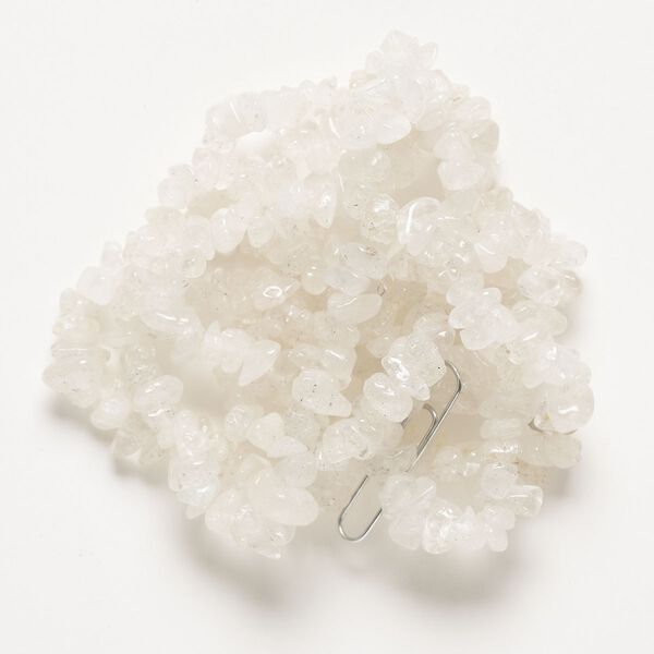 Quartz crystal 1pkg1, chip bead natural 32 inch small to large image number 0