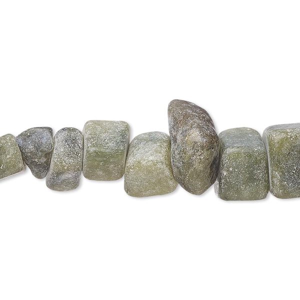 Serpentine 1pkg1, matte chip bead natural 15 inch large image number 0