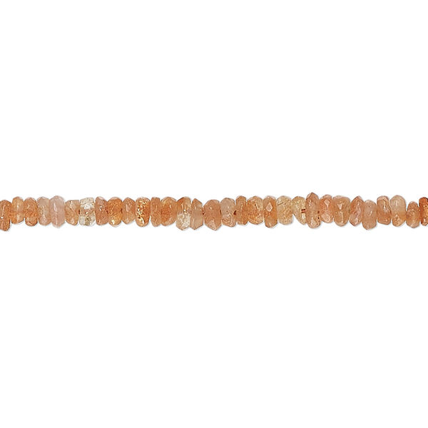 Sunstone 1pkg1, hand-cut faceted rondelle bead natural 13 inch 3x1mm-3x2mm image number 0