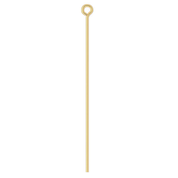 Eye pin, 14Kt gold-filled, 1-5/8 inches, 22 gauge. Sold per pkg of 10. image number 0