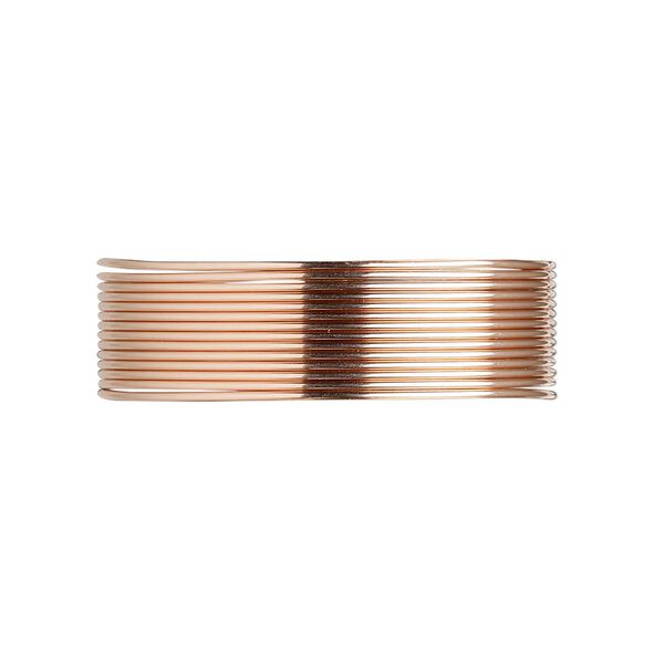 Wire, 12Kt rose gold-filled, half-hard, round, 22 gauge. Sold per pkg of 25 feet. image number 0