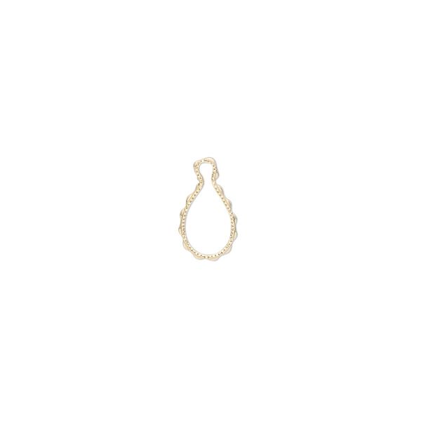 Drop, Wrap-Tite®, 14Kt gold-filled, 7x5mm fancy pear setting. Sold per pkg of 2. image number 0