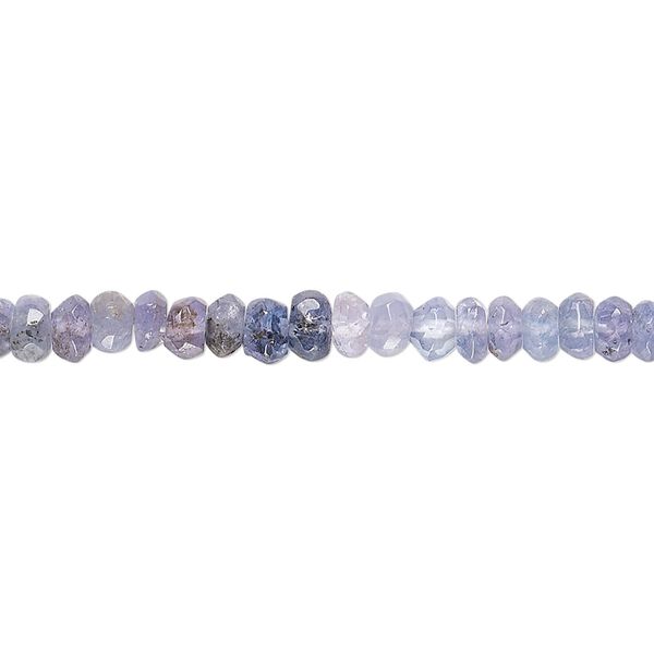 Tanzanite 1pkg1, hand-cut faceted rondelle bead 13 inch 3x2mm-4x3mm image number 0