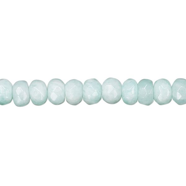 Amazonite 1pkg1, faceted rondelle bead natural 15.5-16 inch 6x4mm image number 0