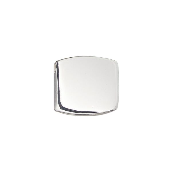 Spacer, silver-finished "pewter" (zinc-based alloy), 17x16mm 2-strand rectangle, fits up to 8mm bead. Sold individually. image number 0