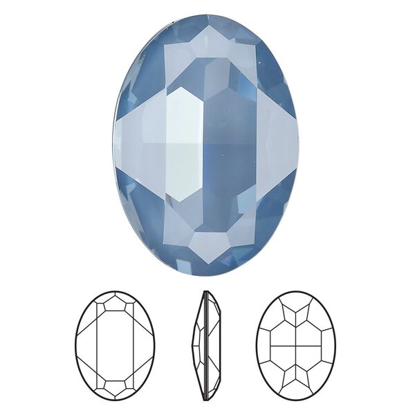 Fancy stone 1pk crystal denim ignite LacquerPRO, Crystal Passions® 30x22mm oval 4127 image number 0