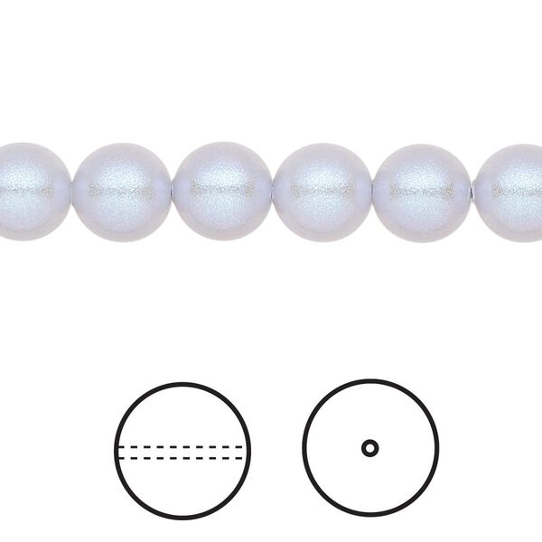 Pearl 50pk iridescent dreamy blue, Crystal Passions® 8mm round 5810 image number 0