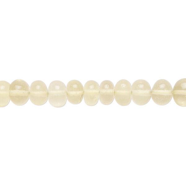 Lemon quartz 1pkg1, hand-cut rondelle bead 14 inch 5x3mm-7x6mm image number 0