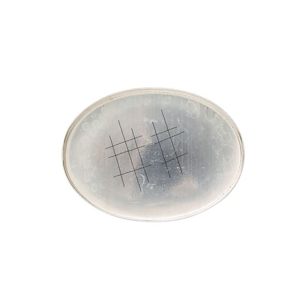 Bezel cup, sterling silver, solid back, 25x18mm unpolished oval. Sold individually. image number 0