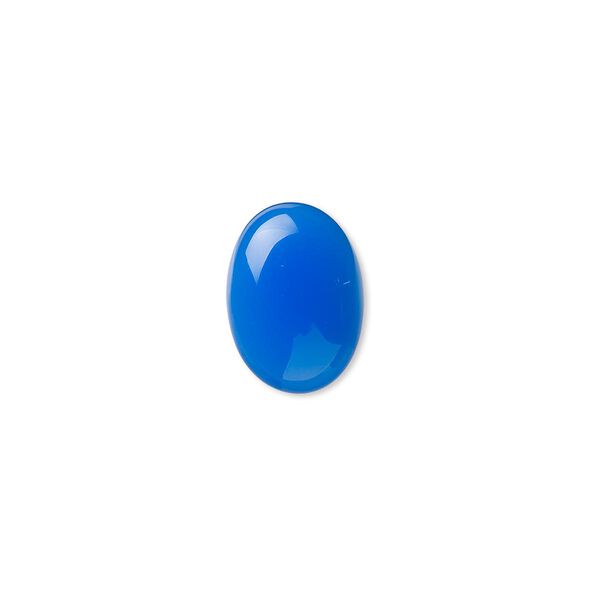 Blue agate 1pkg4, calibrated oval cab 14x10mm image number 0