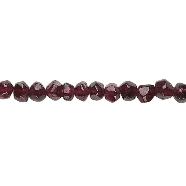 Garnet 1pkg1, hand-cut faceted round bead 14 inch 4-6mm image number 0