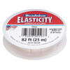 Cord, Beadalon® ELASTICITY®, elastic rubber, pkg/25m, 0.8mm diameter, clear. image number 0