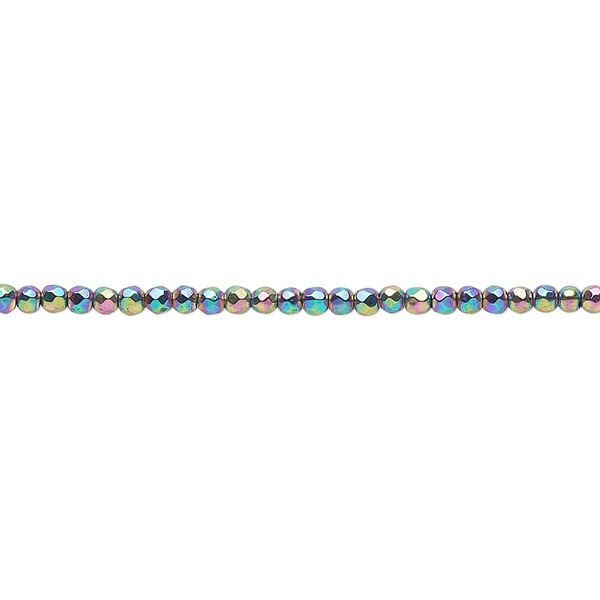 Hemalyke™ 1pkg1, rainbow faceted round bead 15.5-16 inch 2mm image number 0