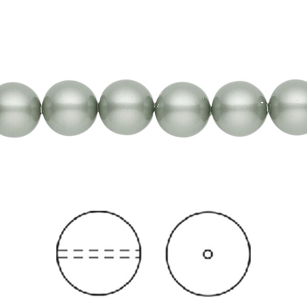 Pearl 50pk powder green, Crystal Passions® 8mm round 5810 image number 0