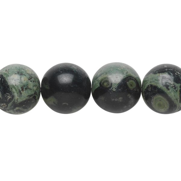 Kambaba jasper 1pkg1, round bead natural 15.5-16 inch 12mm image number 0