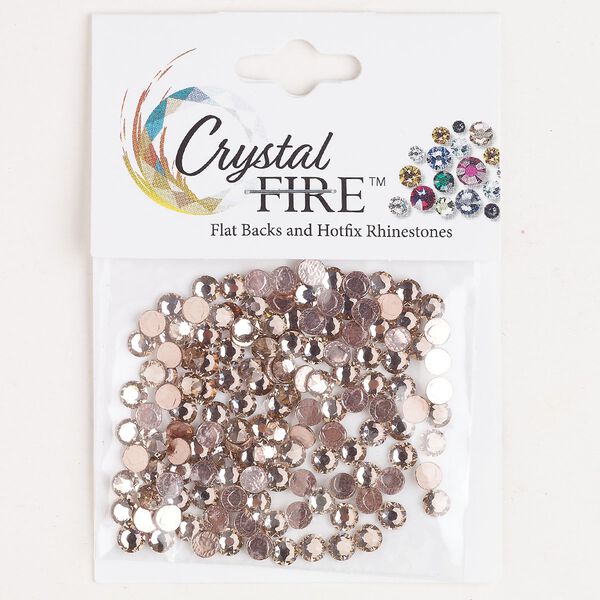 Flat back 144pk vintage rose foil back, Crystal Fire® 3.80-4.00mm hotfix round SS16 image number 0