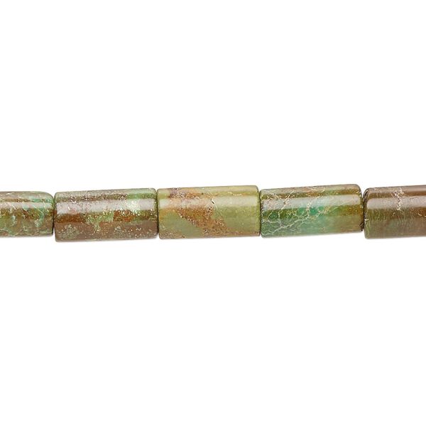 Turquoise 1pkg1, round tube bead 15.5-16 inch 10x5mm-11x5mm image number 0