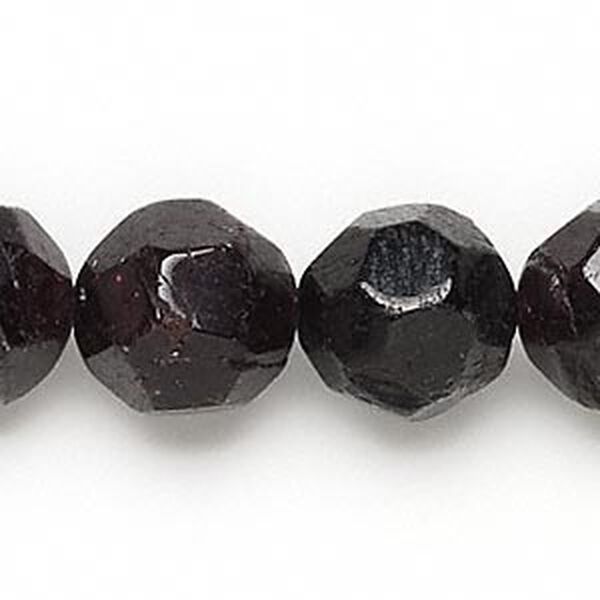 Bead, garnet (dyed), 15-16mm faceted round, D grade, Mohs hardness 7 to 7-1/2. Sold per 15-inch strand. image number 0