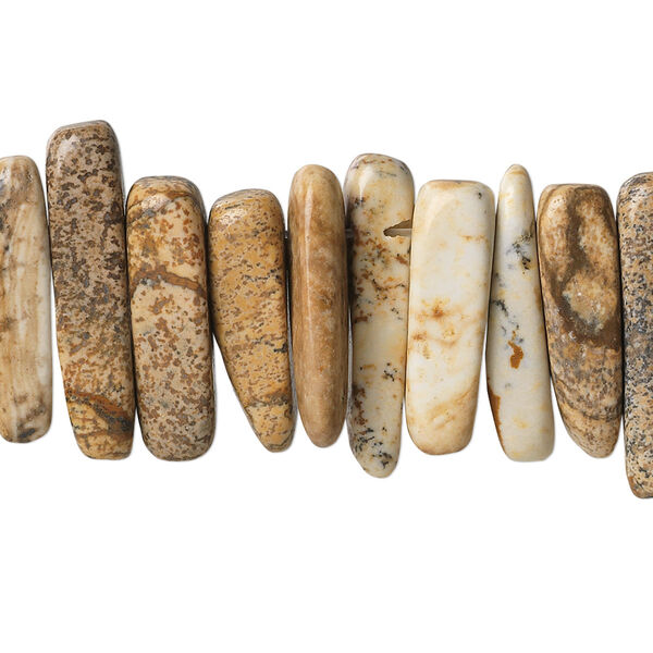 Picture jasper 1pkg1, top-drilled Hawaiian chip bead natural B grade, 15.5-16 inch extra-large image number 0
