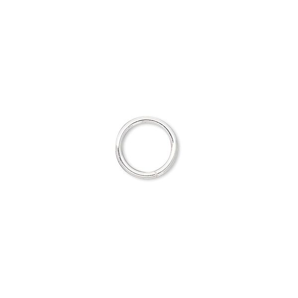 Jump ring, sterling silver-filled, 9mm soldered round, 7mm inside diameter, 18 gauge. Sold per pkg of 20. image number 0