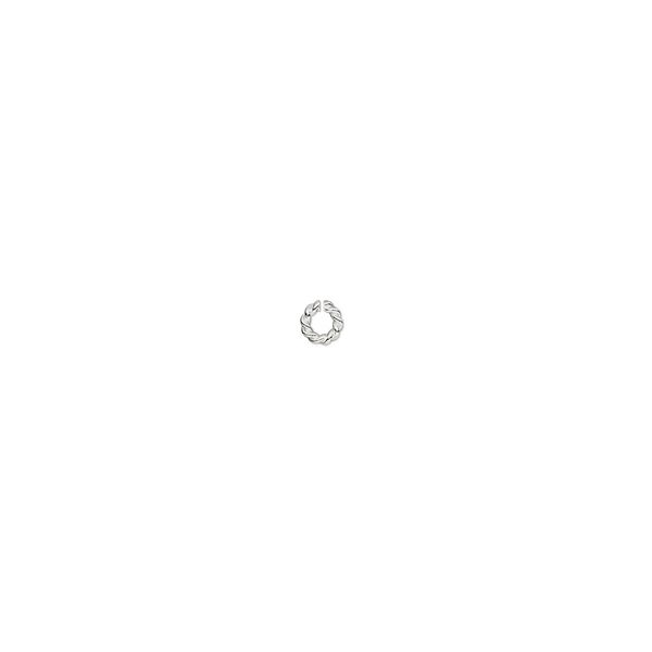 Jump ring, sterling silver, 3mm twisted round, 1.4mm inside diameter, 21 gauge. Sold per pkg of 100. image number 0